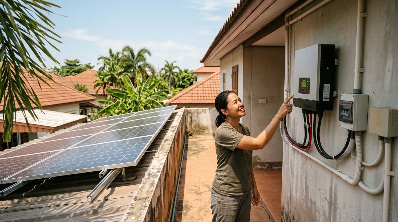 อินเวอร์เตอร์ on-grid ขนาดเล็กสำหรับบ้านเช่า ลดค่าไฟได้จริงหรือเสียเงินฟรี