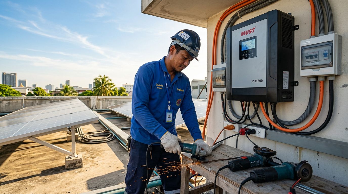 วัตต์จริง vs วัตต์พีค อินเวอร์เตอร์ off grid สำหรับเครื่องมือช่างหนักๆ เลือกยังไงไม่ให้ดับกลางงาน